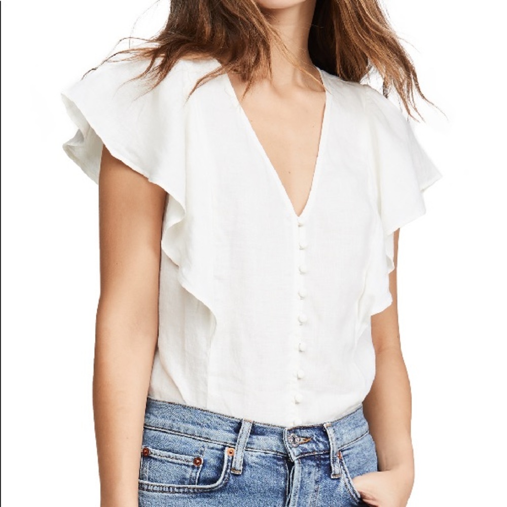 Madewell Linen Carmelina Fluttersleeve Blouse 18